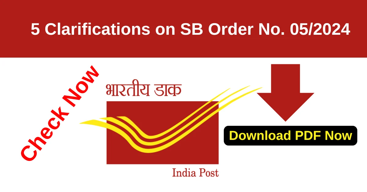 5 Clarifications on SB Order No. 05/2024