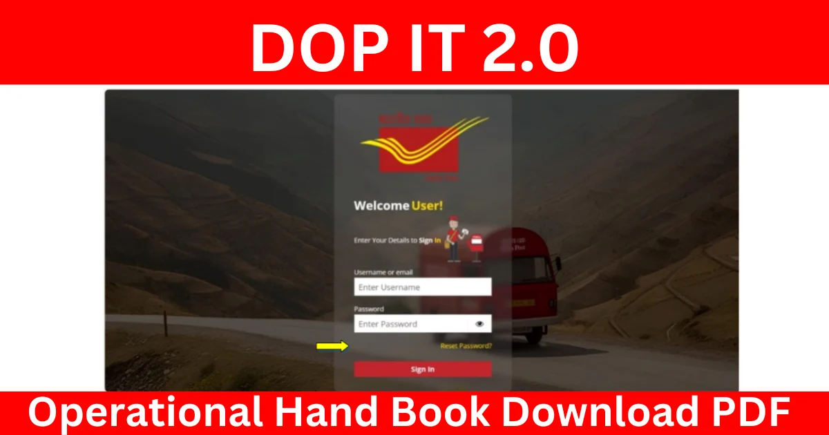 DOP IT 2.0 software Operational Hand Book pdf Dwonload