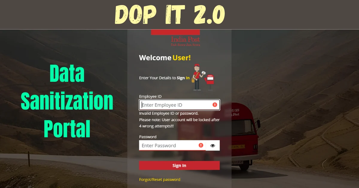 DOP IT 2.0 Data Sanitization Portal
