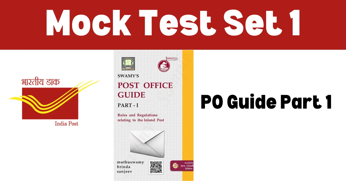 po guide part 1 mock test for LDCE Exam MTS, Postman, PA