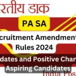 PA SA Recruitment Amendment Rules 2024